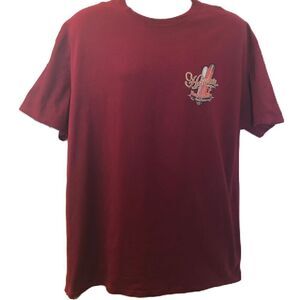 Hawaii North Shore Longboards Double Sided Men's Unisex Red Graphic T-Shirt XL